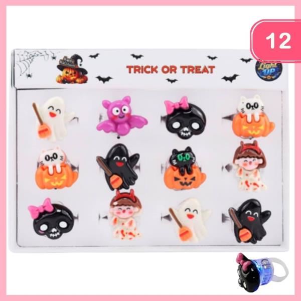 HALLOWEEN LED LIGHT UP RINGS (12 UNITS)