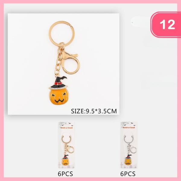 HALLOWEEN PUMPKIN KEYCHAIN (12 UNITS)