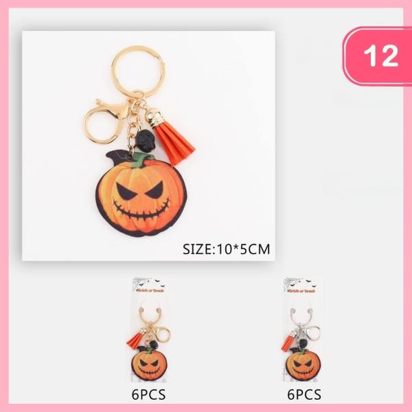 HALLOWEEN PUMPKIN KEYCHAIN (12 UNITS)