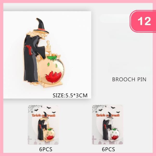 HALLOWEEN WITCH BROOCH (12 UNITS)