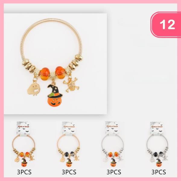 HALLOWEEN  CHARM BRACELET (12 UNITS)