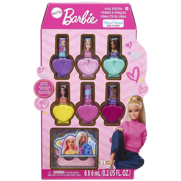 BARIBIE 6PK NAIL POLISH W ACCESSORY