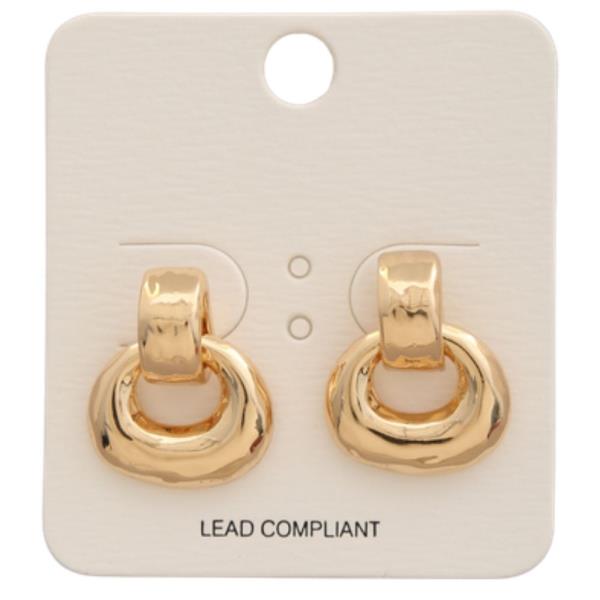 METAL ROUND STUD EARRING