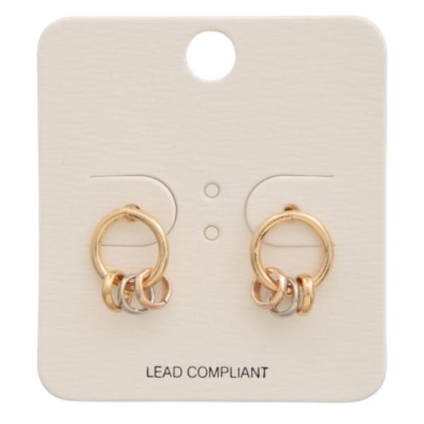 METAL ROUND RING STUD EARRING