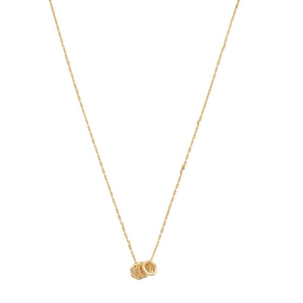 METAL MULTI RING PENDANT NECKLACE