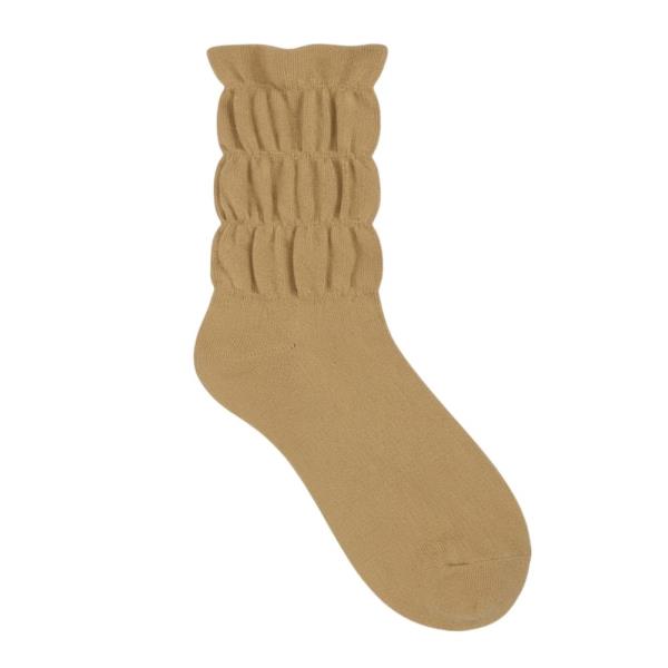CABLE KNIT RUFFLE CREW SOCKS