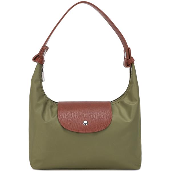 NYLON TRIM DESIGN CROSSBODY SHOULDER BAG