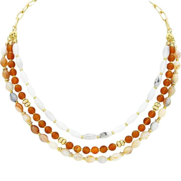 BEADED LAYERED NECKLACE