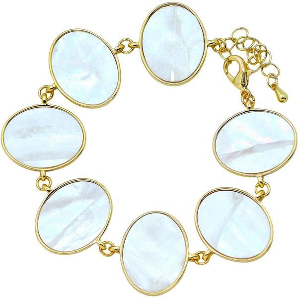 MOTHER OF PEARL LINKED BRACELET