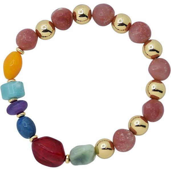 TWO TONE BEADED BRACELET