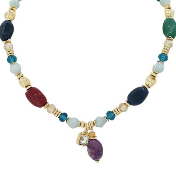 BOHEMIAN STYLE CHUNKY BEADED NECKLACE