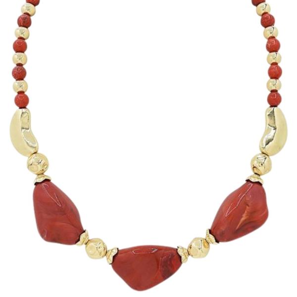 TWO TONE BEADED NECKLACE