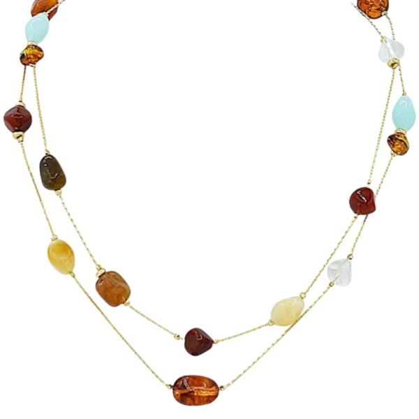 LAYERED STONE NECKLACE