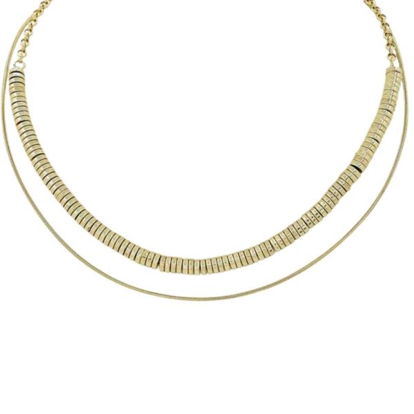 GOLD LAYERED PENDANT NECKLACE