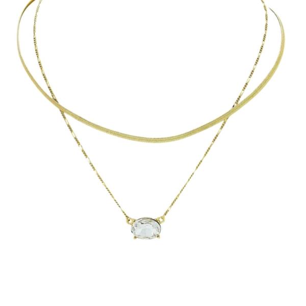 LAYERED SNAKE PENDANT NECKLACE