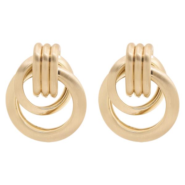 CIRCLE KNOT METAL EARRING