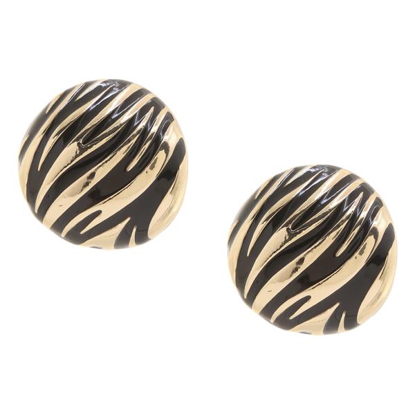 ROUND STRIPED EARRING