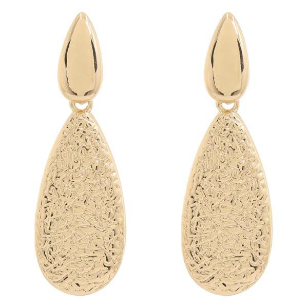 TEARDROP TEXTURED EARRING