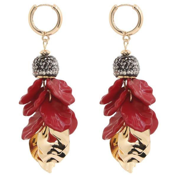 FLORAL PETAL DROP DANGLE EARRING