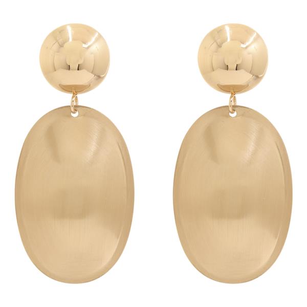 OVAL METAL EARRING