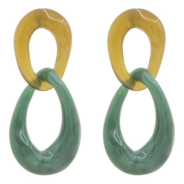 TWO ACRYLIC SHAPE DROP EARRING