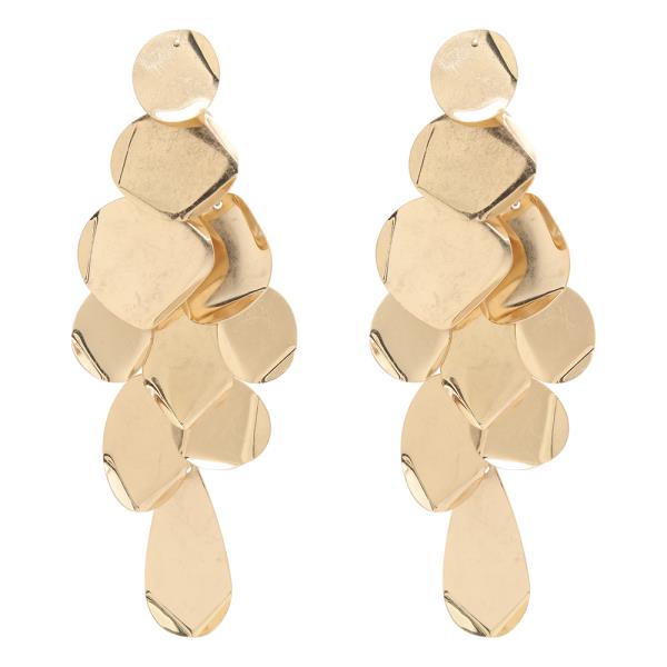 IRREGULAR GEOMETRIC MULTI LAYERED DESIGN EARRING