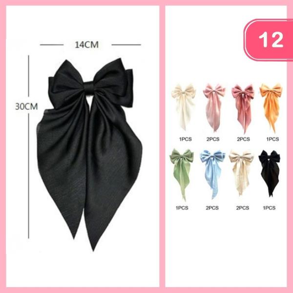 LONG TAIL HAIR BOW (12 UNITS)