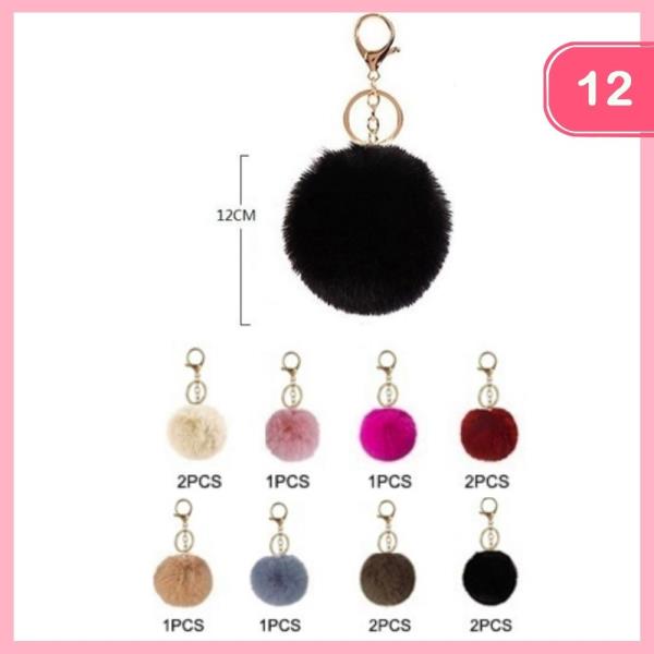 POM POM KEYCHAIN (12 UNITS)
