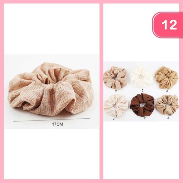RIBBED HAIR SCRUNCHIE (12 UNITS)