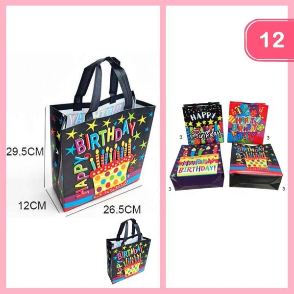 REUSABLE BIRTHDAY GIFT BAG (12 UNITS)