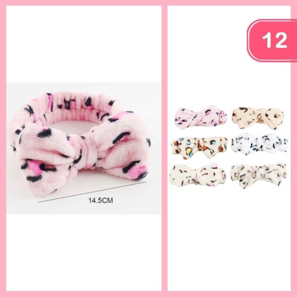LEOPARD PRINT SPA HEADBAND (12 UNITS)