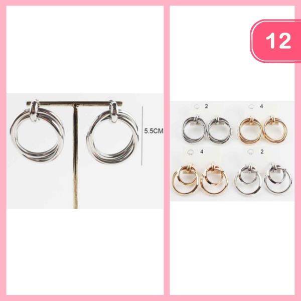 LAYERED HOOP EARRING (12 UNITS)