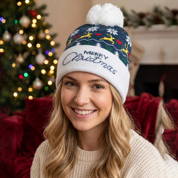 MERRY CHRISTMAS LUREX BEANIE