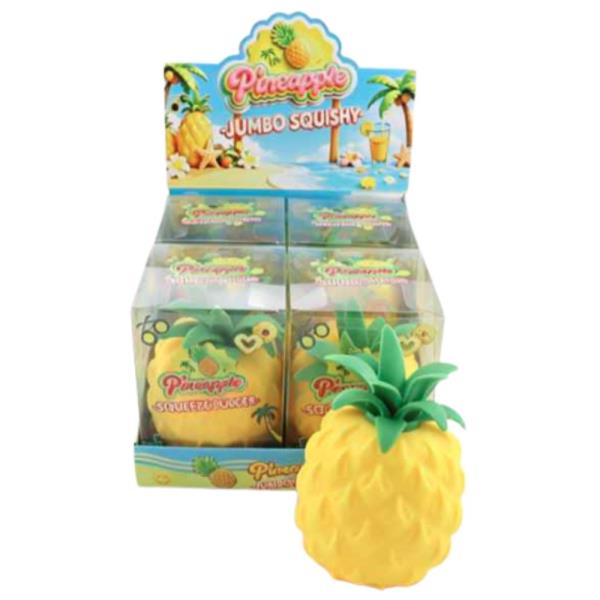 JUMBO PINEAPPLE SQUISHY SQUEEZE TOY (4 UNITS)