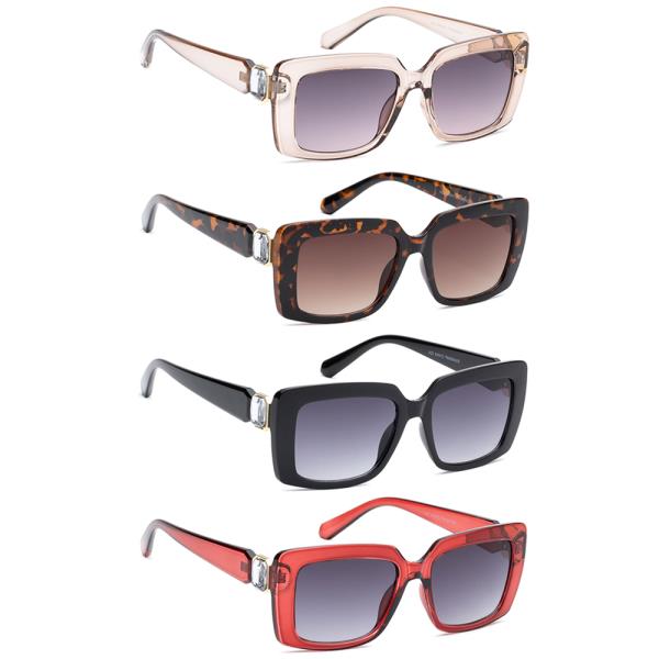 CRYSTAL SQUARE DESIGN SUNGLASSES 1DZ