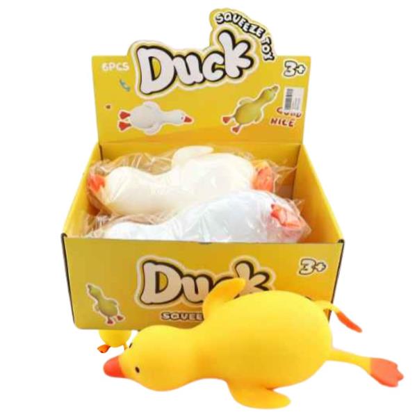 DUCK SQUISHY SQUEEZE TOY (6 UNITS)