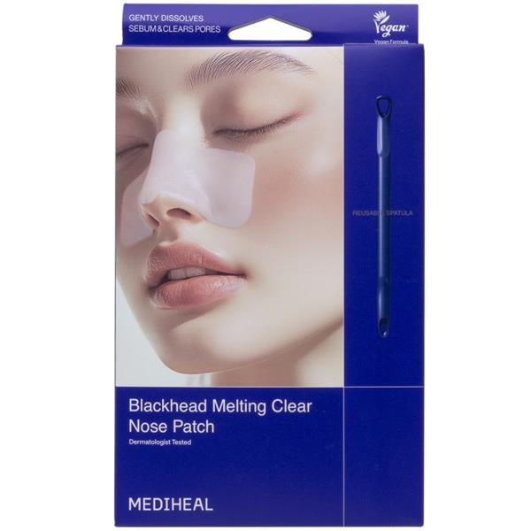 MEDIHEAL BLACKHEAD MELTING CLEAR NOSE PATCH W REUSABLE SPATULA SET