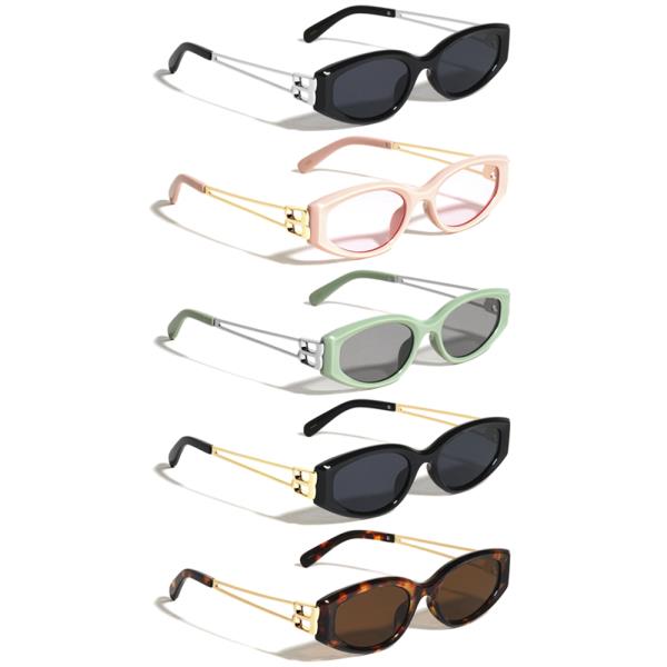8 SHAPE HINGE ACCENT FASHION WIDE BUTTERFLY SUNGLASSES 1DZ