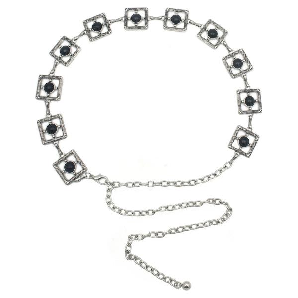 CAGED STONE ACCENT BELT