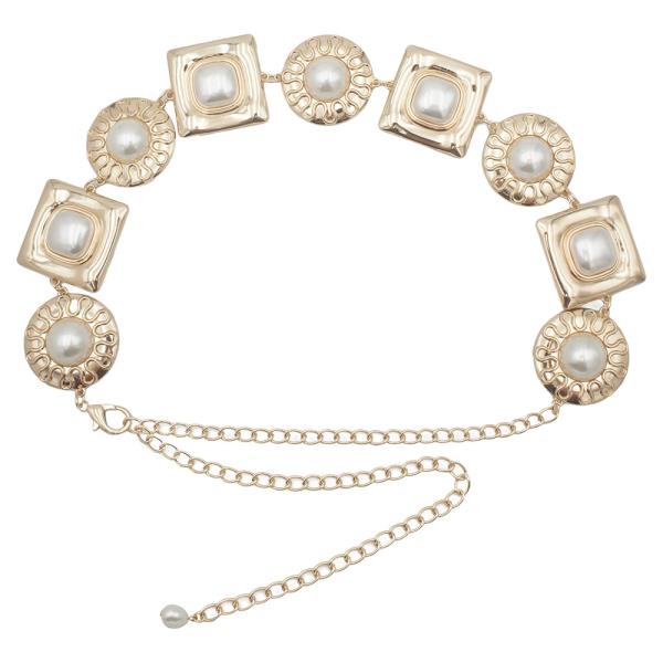 VINTAGE PEARL ACCENT CHAIN BELT