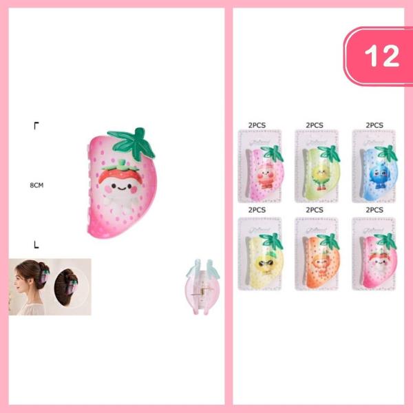 CUTE FRUIT HAIR CLAW CLIP (12 UNITS)
