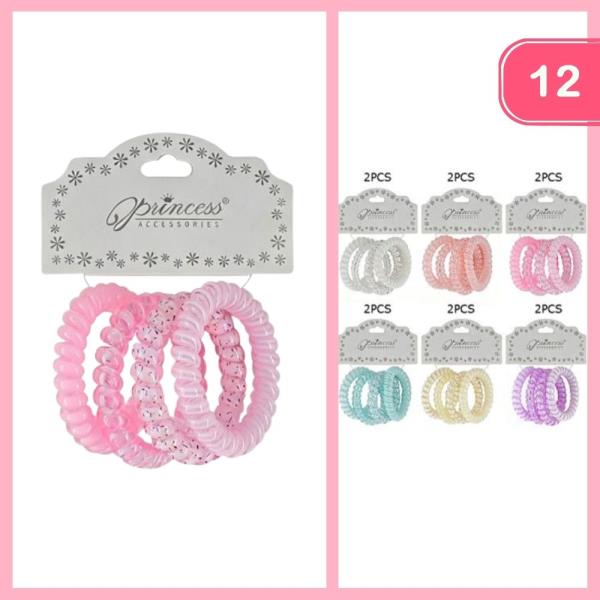 SPIRAL HAIR TIES (12 UNITS)