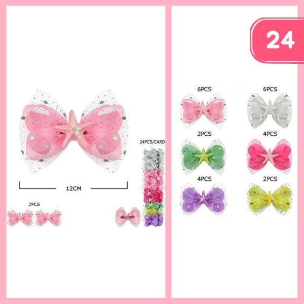 TULLE STARFISH HAIR BOW (12 UNITS)