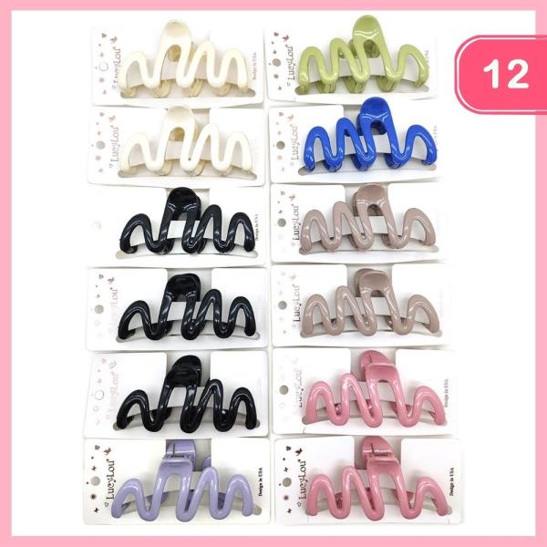 WAVY HAIR CLAW CLIP (12 UNITS)