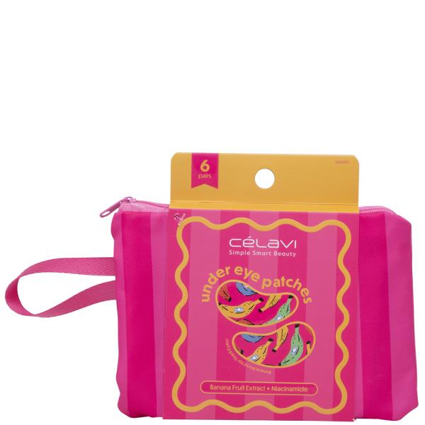CELAVI UNDER EYE PATCHES 6 PAIRS W ZIPPER POUCH SET