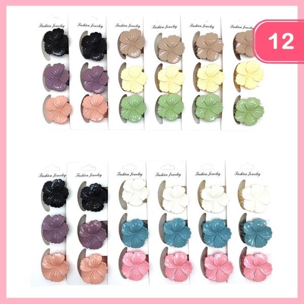 FLOWER HAIR CLAW CLIP (12 UNITS)