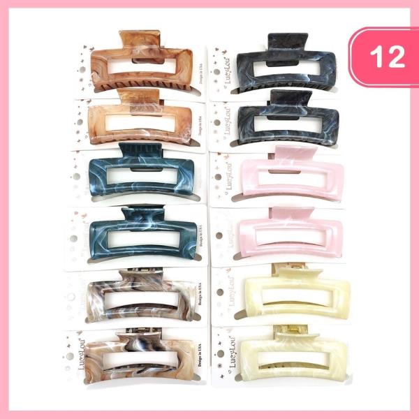 MARBEL HAIR CLAW CLIP (12 UNITS)