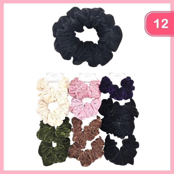 VELVET HAIR SCRUNCHIE (12 UNITS)