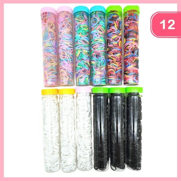 RUBBER HAIR TIES (12 UNITS)