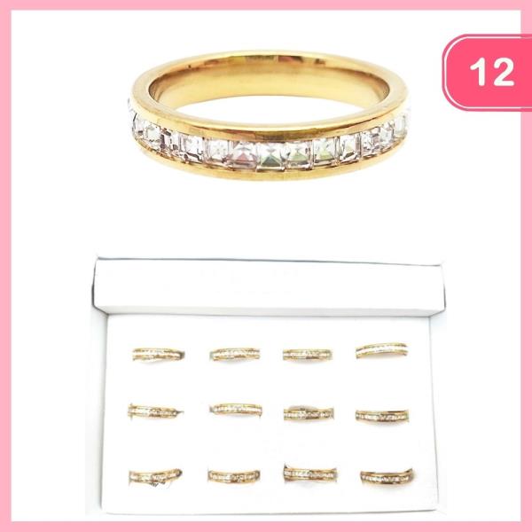 RHINESTONE RING (12 UNITS)